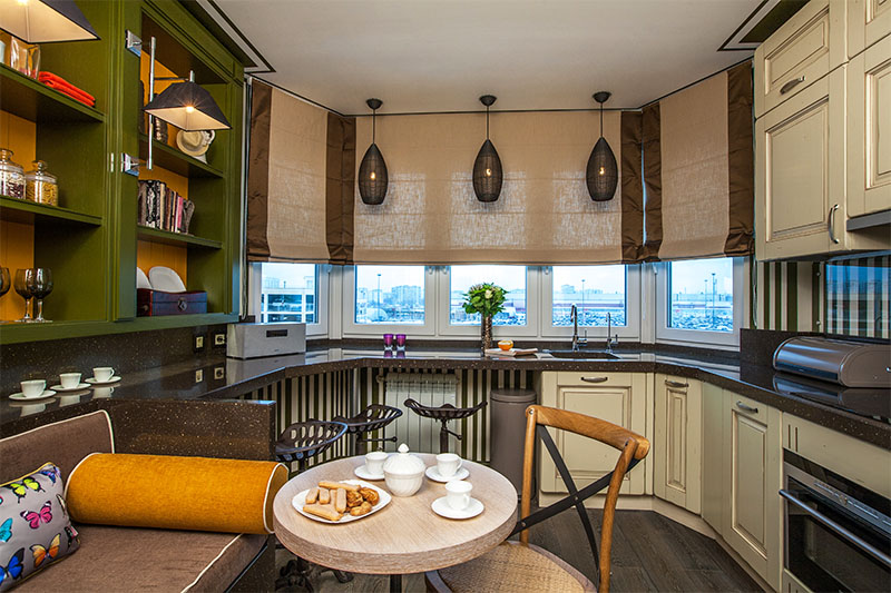Дизайн кухни с эркером | Home decor, Interior design, Dining area