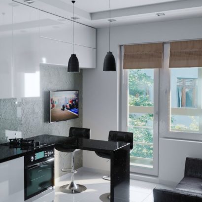 визуализация интерьера кухни