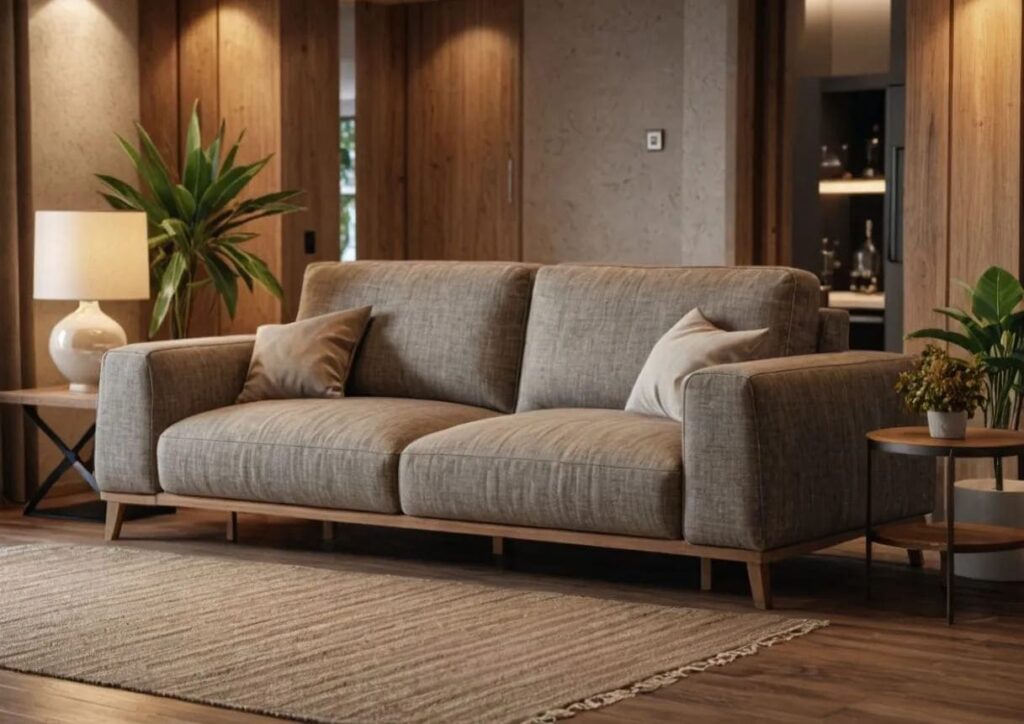 CG против ИИ серая софа